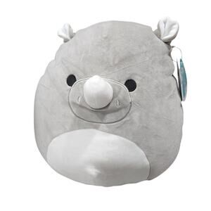 SQUISHMALLOWS grey rhinoceros 12" Irving‎ new!!!